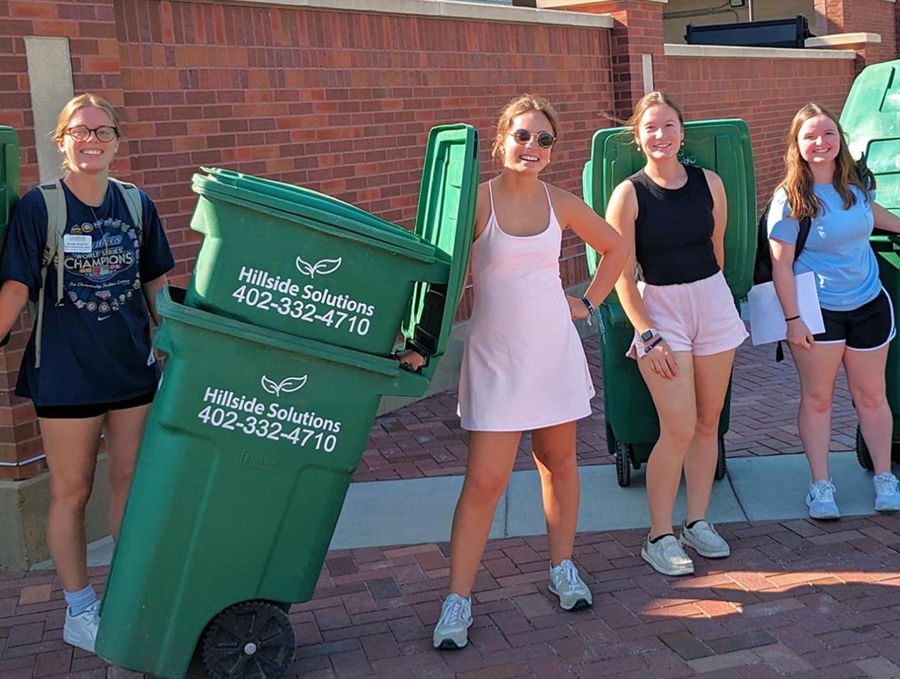 Students recycling