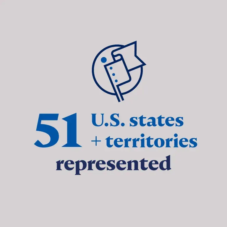 51 US states and territories accolade tile