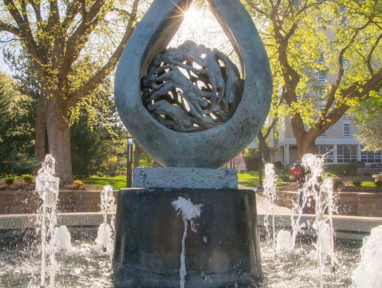 Fountain on Creighton University Campus