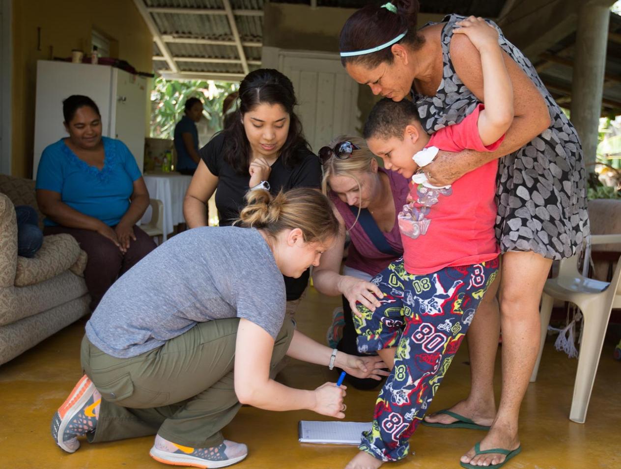 Creighton students working in the Dominican Republic