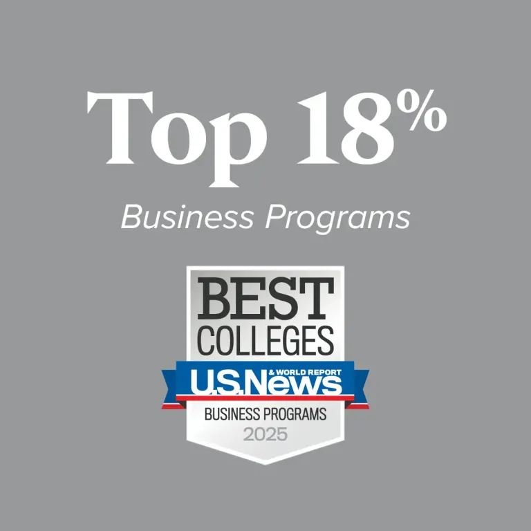 Creighton's business programs are ranked in the top 18% by U.S. News and World Report