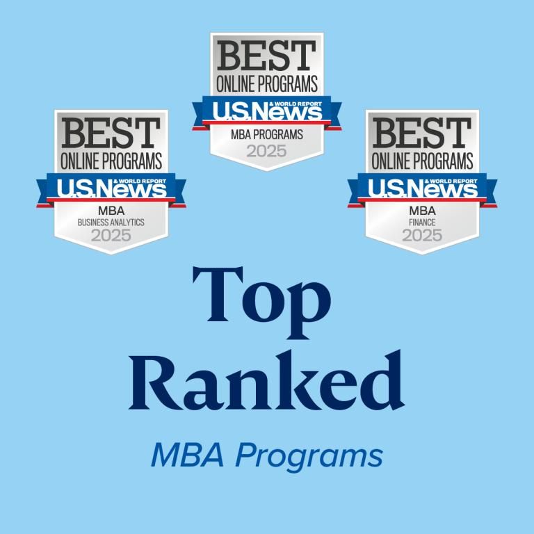 U.S. News top ranked MBA programs badges