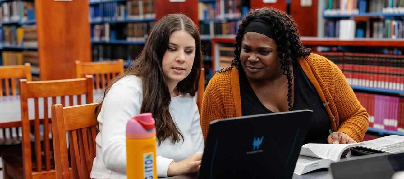 Creighton students at the law library