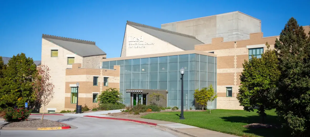 Lied Center for Fine and Performing Arts exterior building photo.