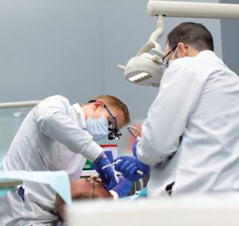 Dentistry students working in Creighton Dental Clinic