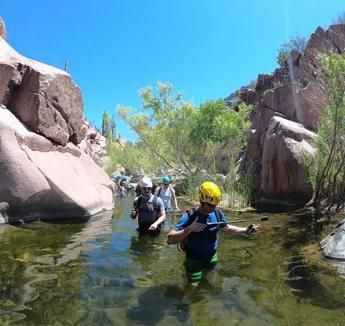 River traveling by foot