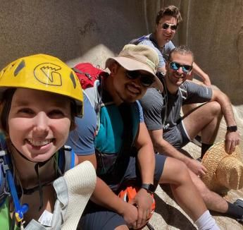 River trip group smiling