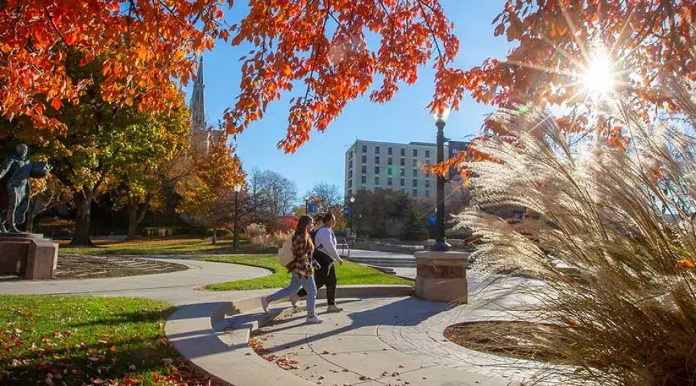 Creighton's campus on a sunny day