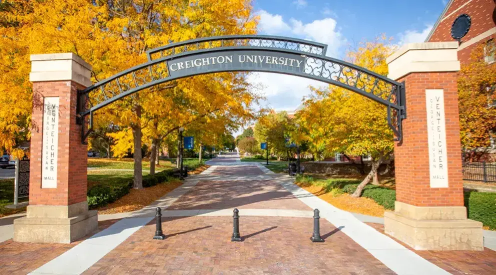 Creighton Archway on the mall.